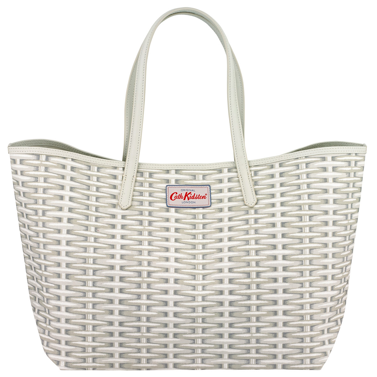 WICKER LARGE LEATHER TRIM TOTE